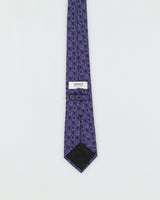 Armani Collezioni Blue Patterned Silk Tie