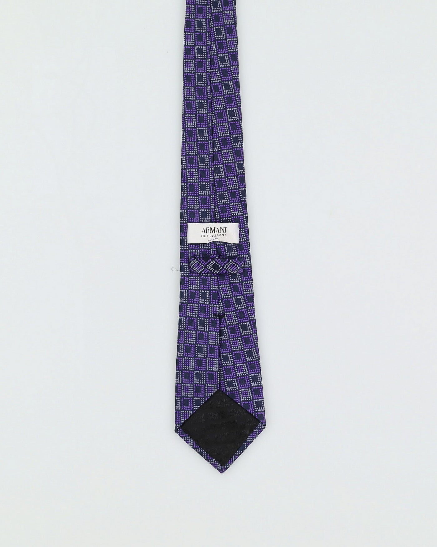 Armani Collezioni Blue Patterned Silk Tie