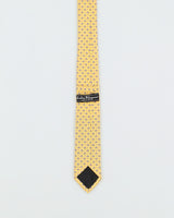 Salvatore Ferragamo Yellow Patterned Silk Tie