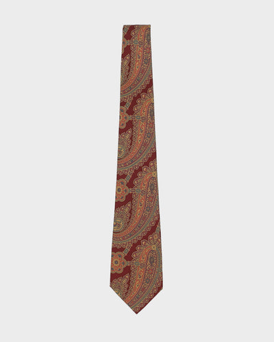 Liberty Burgundy Patterned Silk Tie