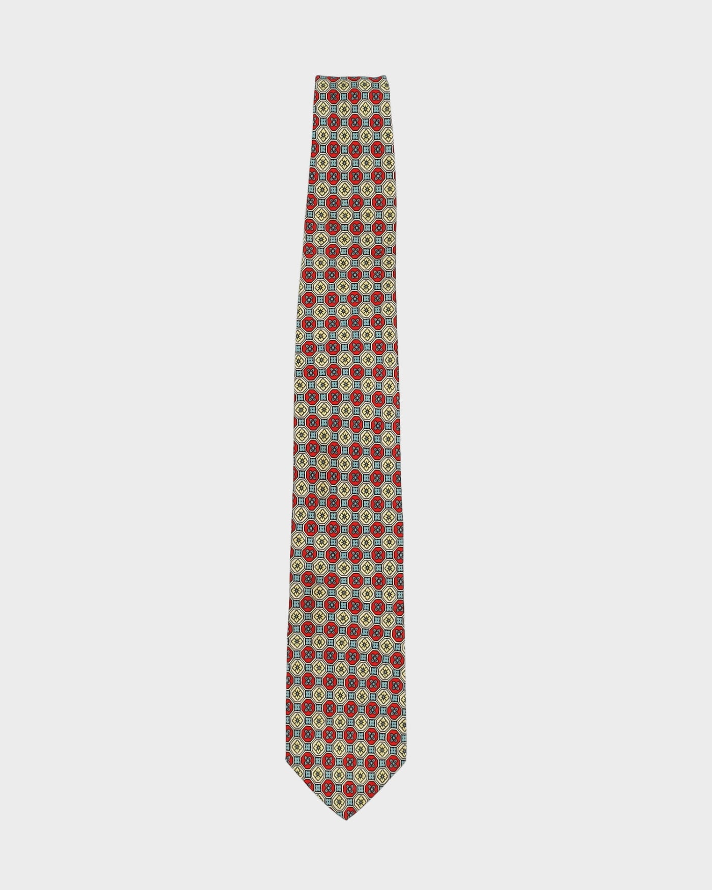 Liberty Red And Yellow Patterned Silk Tie