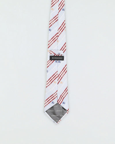 Burberry Blue Checked Silk Tie