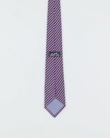 Hermes Blue And Purple Striped Silk Tie
