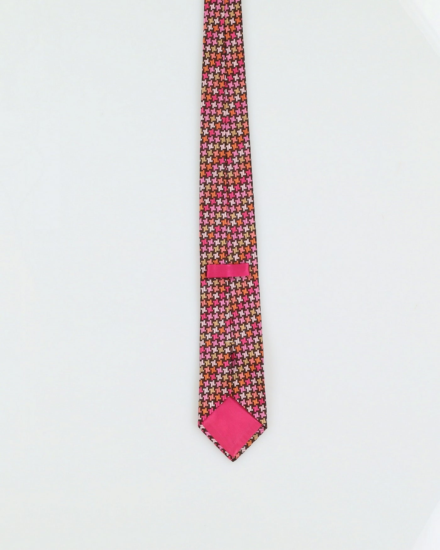 Etro Pink And Orange Patterned Silk Tie