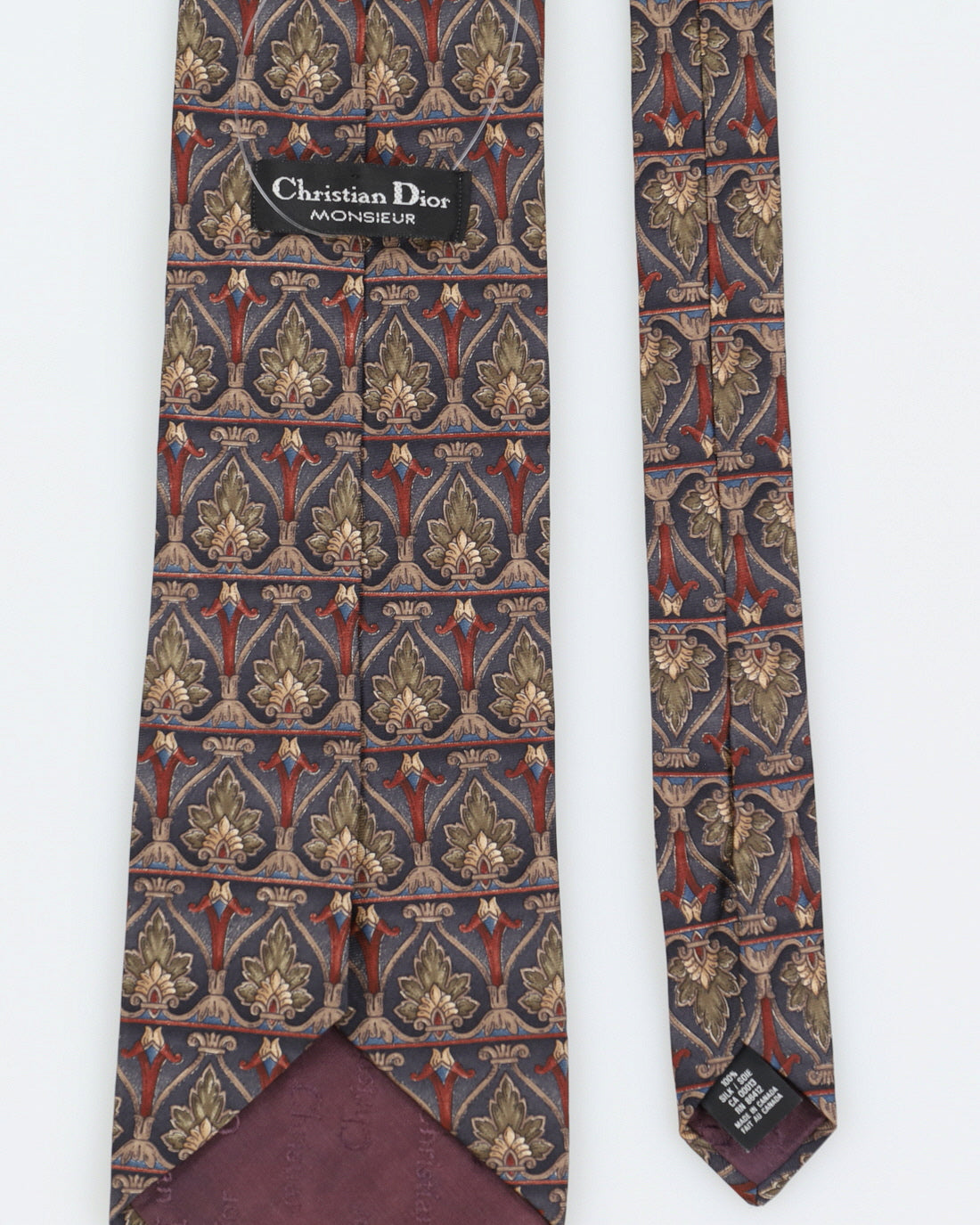 Christian Dior Blue Patterned Tie