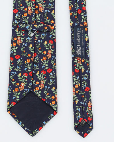 Burberrys' Blue Teddy Patterned Tie