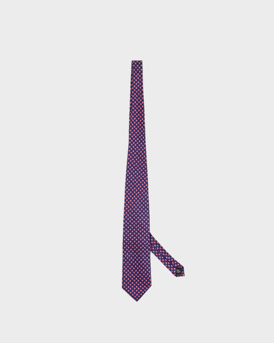 Dunhill Blue With Pink Pattern Tie