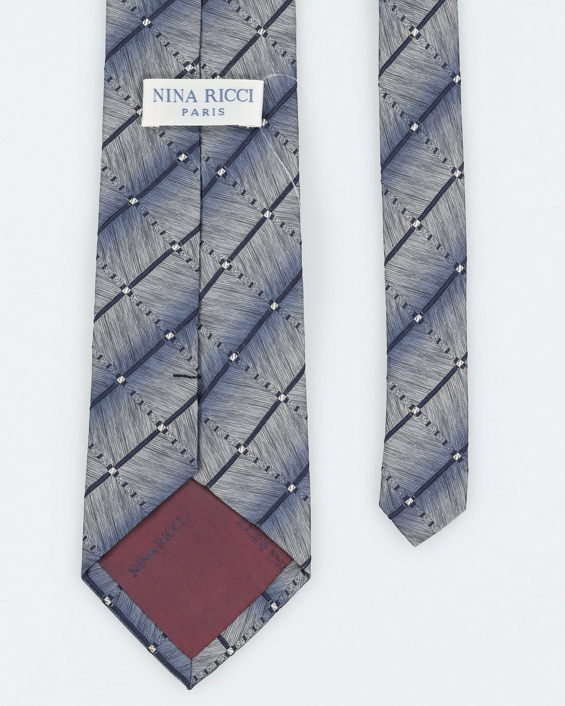 Nina Ricci Blue Patterned Silk Tie