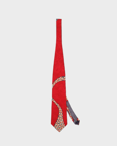 Vintage Men's Red Christian Dior Tie