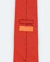 Vintage Men's Orange Gucci Tie