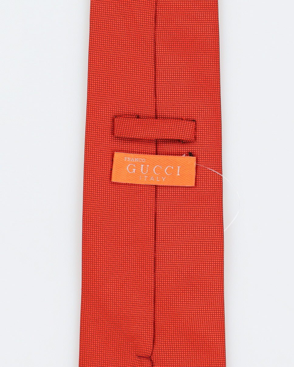 Vintage Men's Orange Gucci Tie