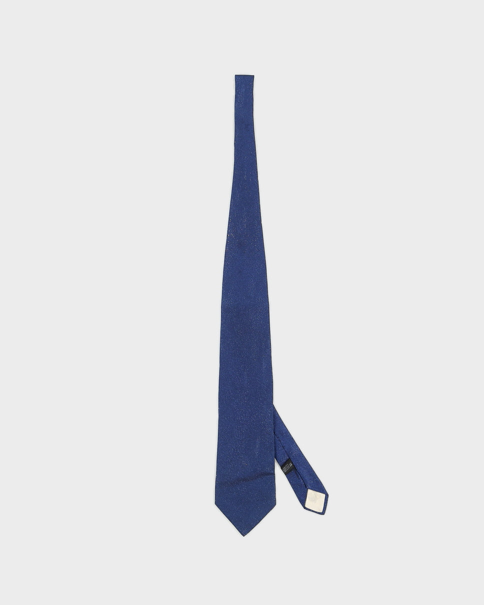 Vintage Men's Sparkling Blue Dolce &amp; Gabbana Cravatte