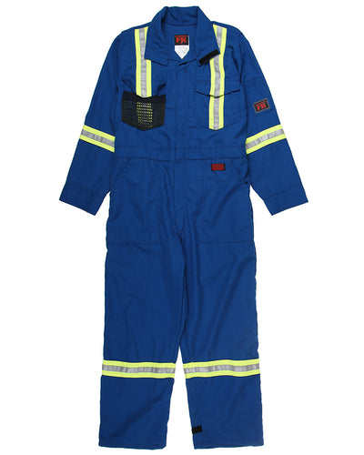 Blue Hi-Vis Detailed Workwear Coveralls - L