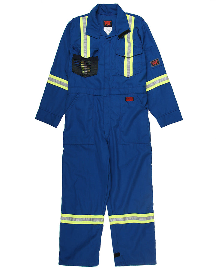 Blue Hi-Vis Detailed Workwear Coveralls - L