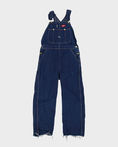 Dickies Navy Contrast Stitching Long Fit Dungarees - W34 L34