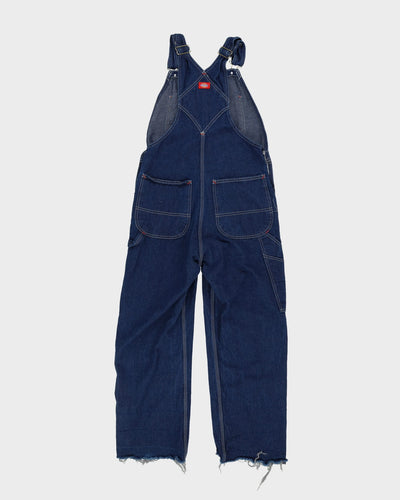 Dickies Navy Contrast Stitching Long Fit Dungarees - W34 L34