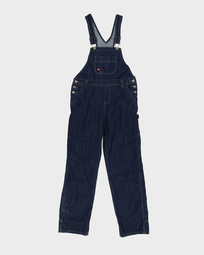 Dickies Navy Contrast Stitching Long Fit Dungarees - W34 L30