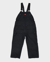 90s Dickies Black Long Fit Dungarees - W42 L34