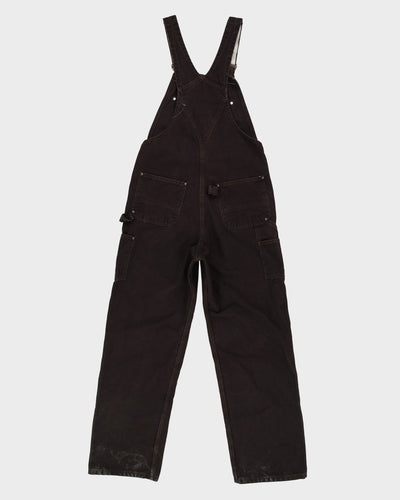 Vintage 90s Carhartt Brown Long Fit Double Knee Dungarees - W34 L34