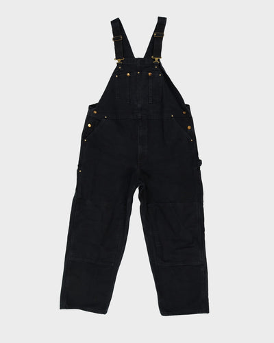 Vintage 90s Carhartt BlackLong Fit Double Knee Dungarees - W42 L27
