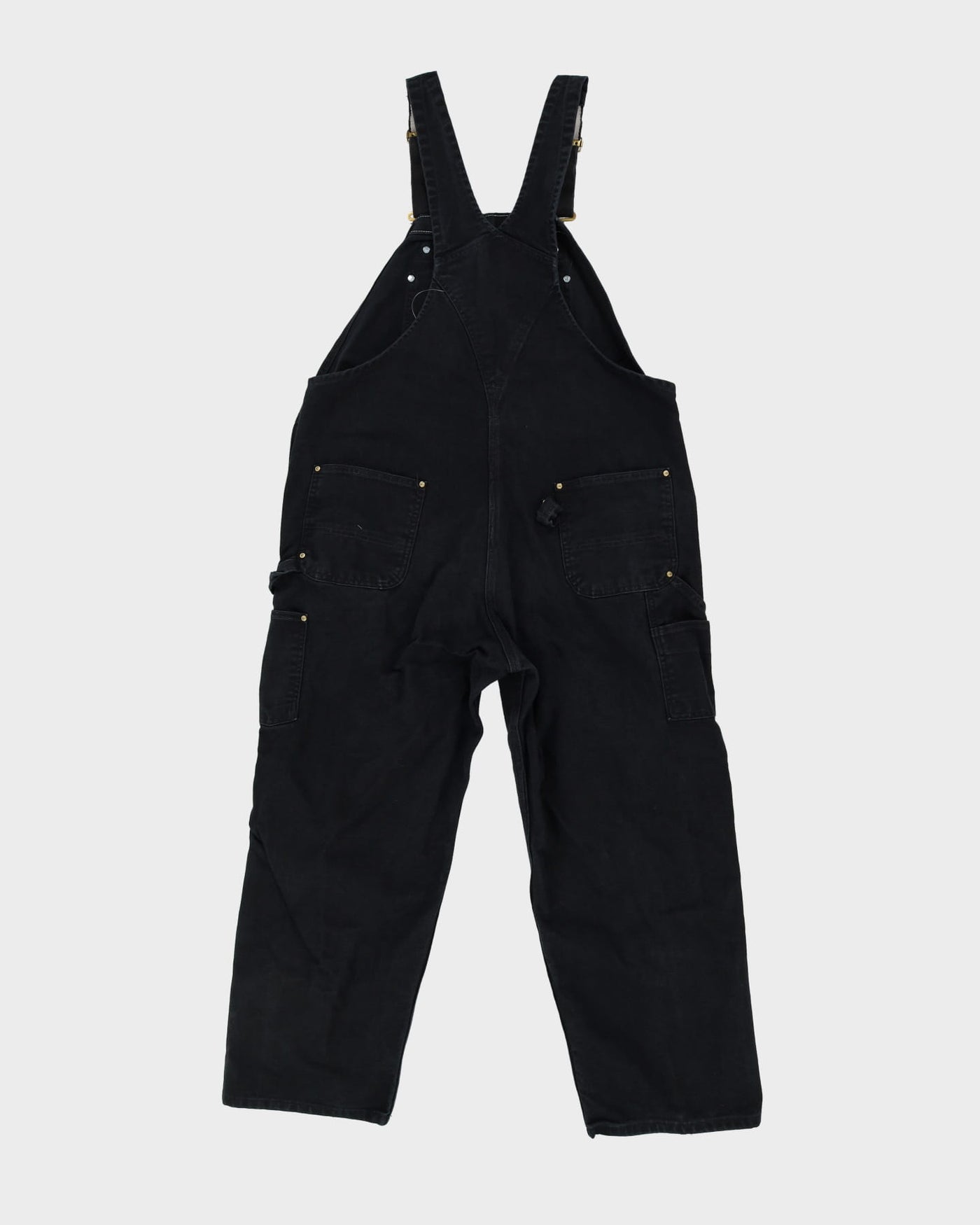Vintage 90s Carhartt BlackLong Fit Double Knee Dungarees - W42 L27