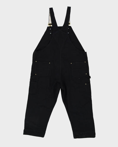 Vintage 90s Carhartt Black Long Fit Double Knee Dungarees - W46 L28