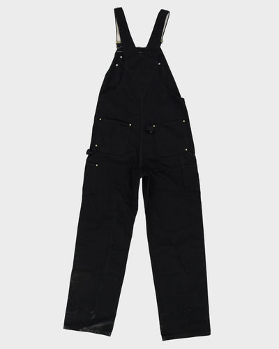Vintage 90s Carhartt Black Long Fit Double Knee Dungarees - W36 L32