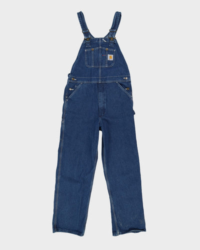 Vintage 90s Carhartt Blue Long Fit Dungarees - W34 L30