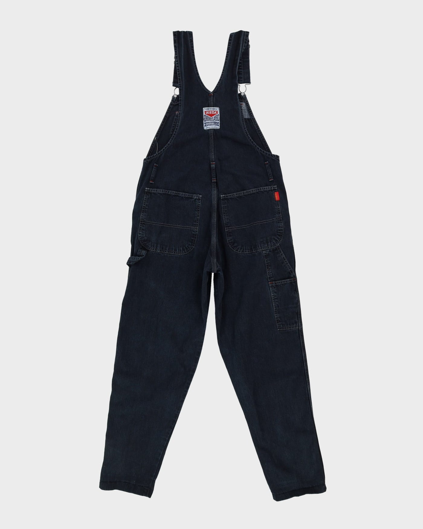 Vintage 90s Ikeda Black Long Fit Dungarees - W34 L31