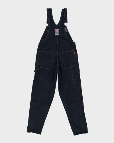 Vintage 90s Ikeda Black Long Fit Dungarees - W34 L31