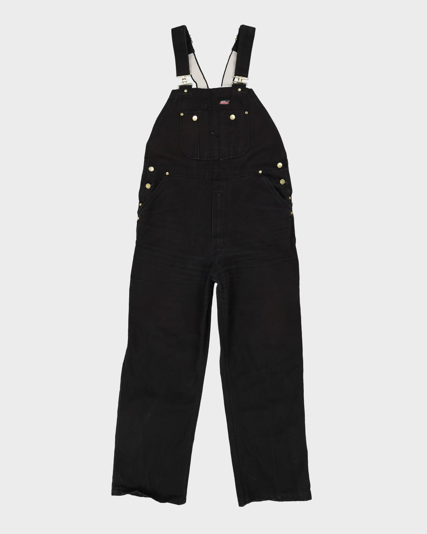 Dickies Black Long Fit Dungarees - W37 L30