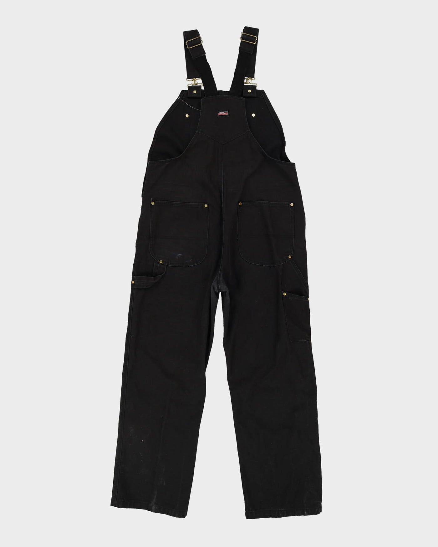 Dickies Black Long Fit Dungarees - W37 L30