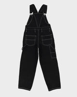 Vintage 90s Nevada Black Contrast Stitch Denim Dungarees - W34 L30