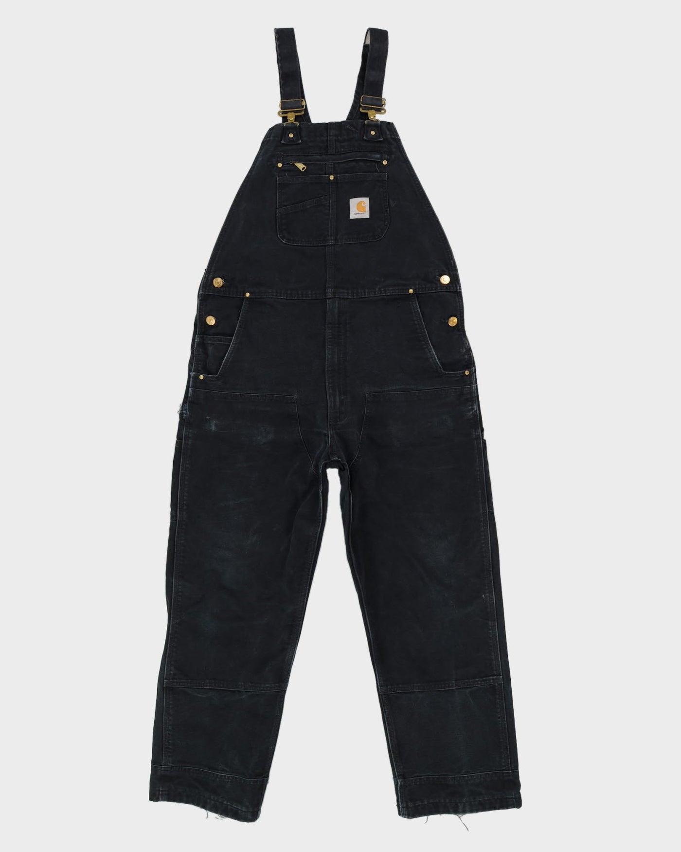 Vintage 90s Carhartt Black Double Knee Dungarees - W38 L29