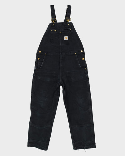 Vintage 90s Carhartt Black Double Knee Dungarees - W38 L29