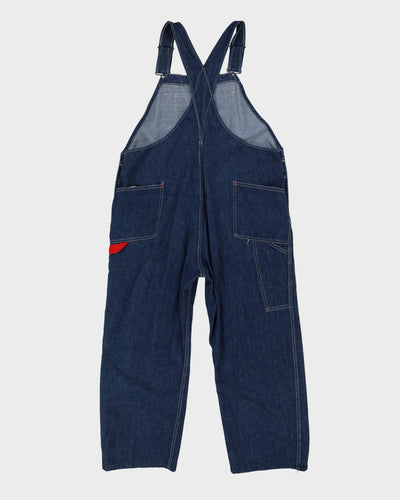 Vintage 80s GWG Red Strap Blue Dungarees - W46 L28