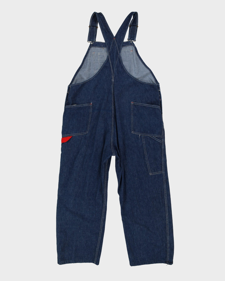 Vintage 80s GWG Red Strap Blue Dungarees - W46 L28