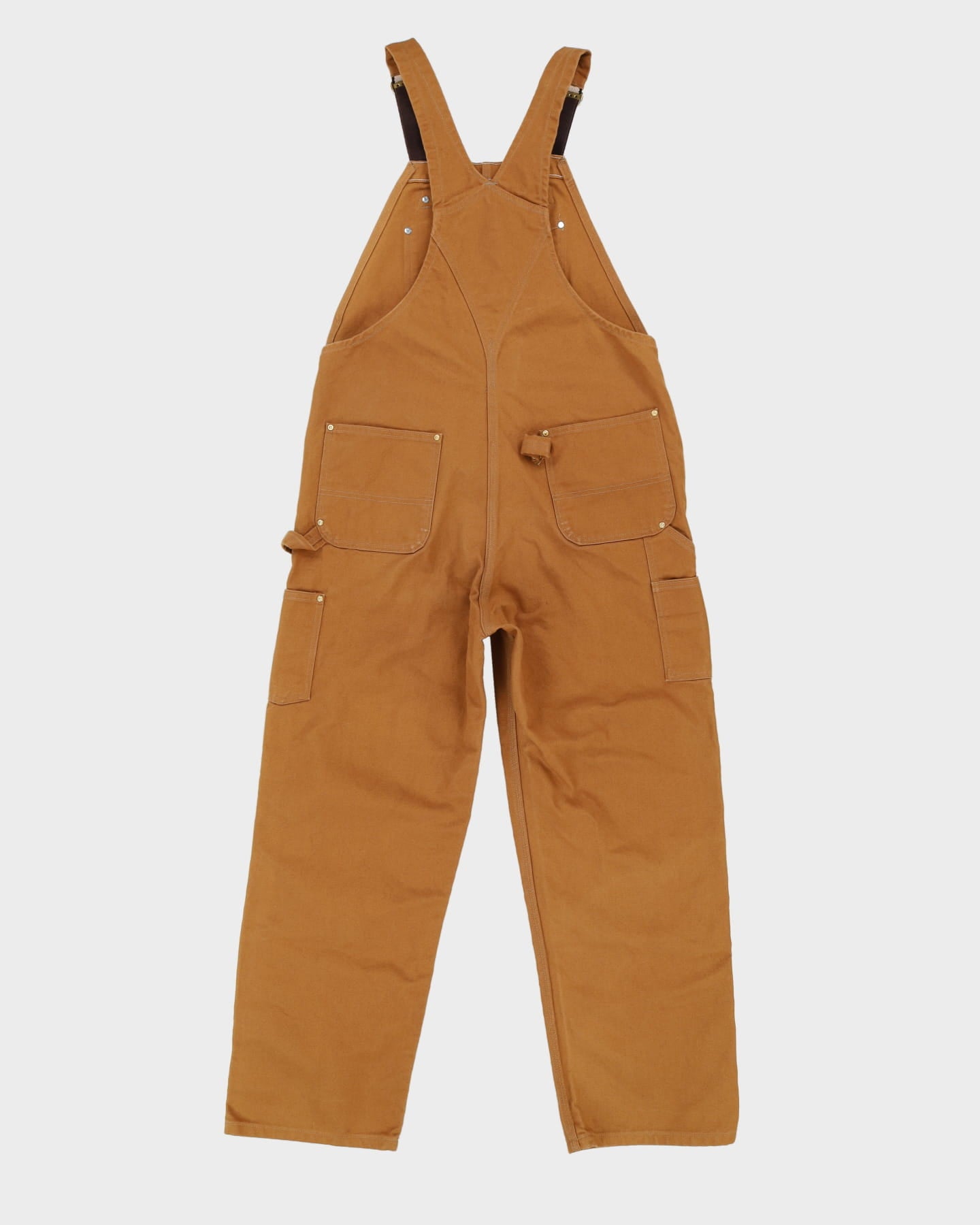 Carhartt Brown / Tan Double Knee Dungarees - W40 L32