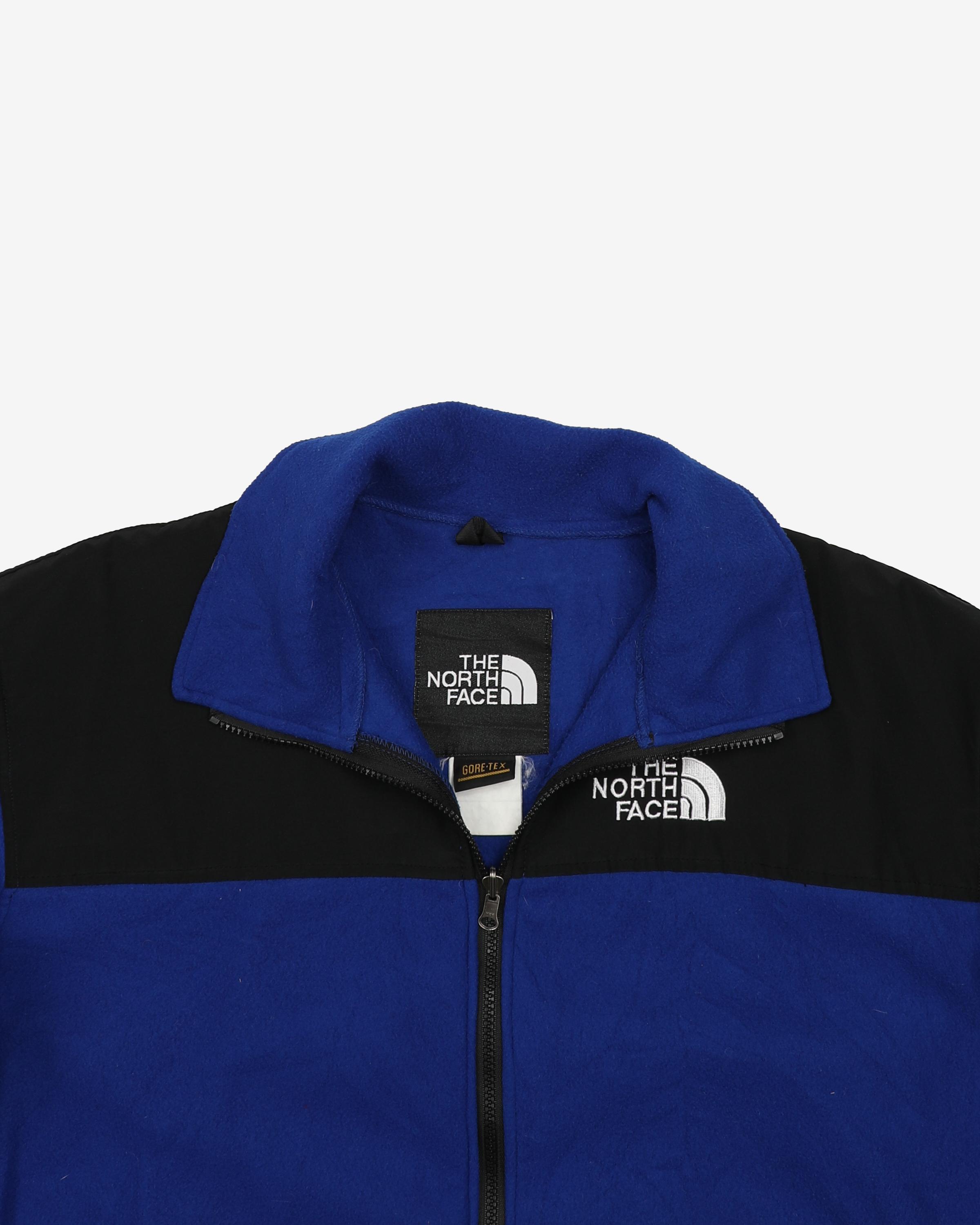 Vintage 90s The North Face Gore-Tex Blue / Black Fleece - XL