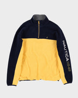 Vintage 90s Nautica Yellow / Navy Fleece - M