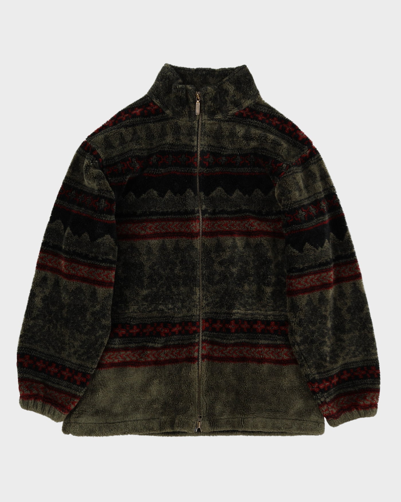 Vintage 90s Eddie Bauer All Over Print Fleece - L