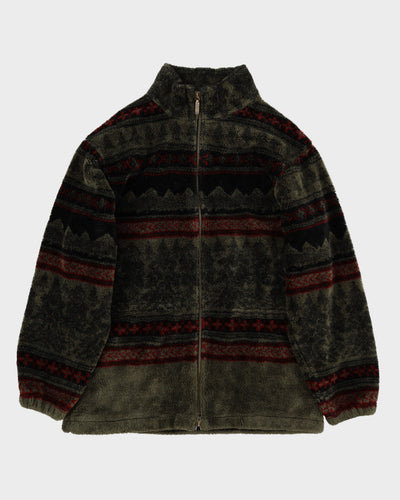 Vintage 90s Eddie Bauer All Over Print Fleece - L
