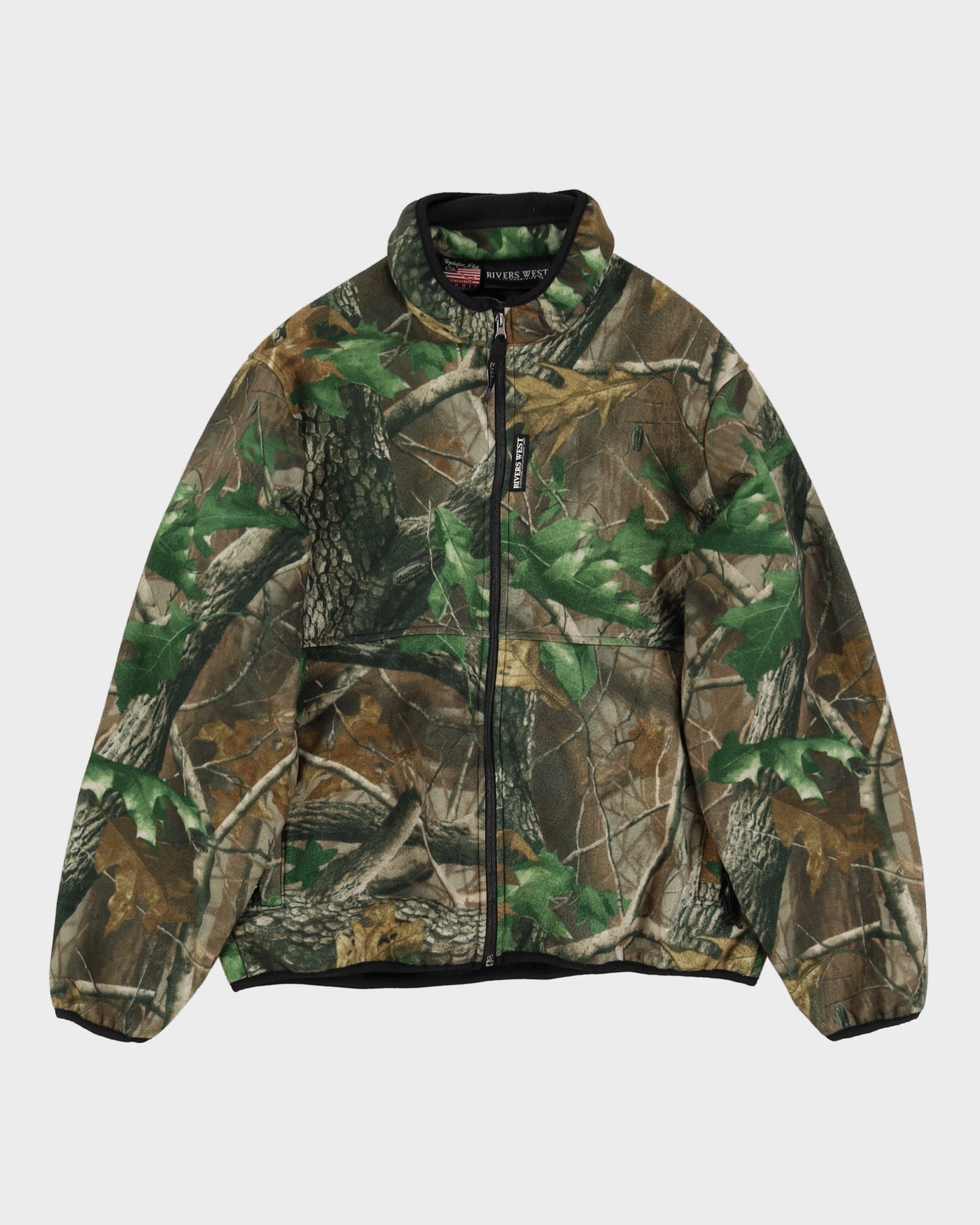90s Woodland Camo All Over Print Fleece - XL