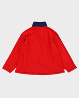 90s Coca Cola Red / Navy Quarter-Zip Fleece - XL / XXL