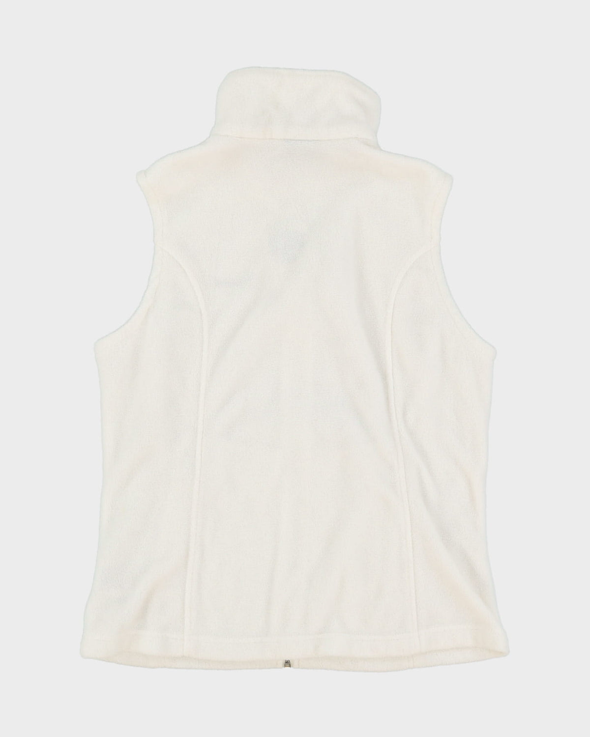 Columbia White Sleeveless Full Zip Fleece - M