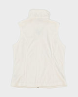 Columbia White Sleeveless Full Zip Fleece - M