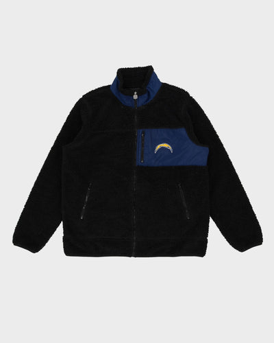 San Diego / Los Angeles Chargers NFL Pro Line Black Full Zip Fleece - XL