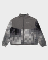 Columbia Grey Check Full Zip Fleece - XL