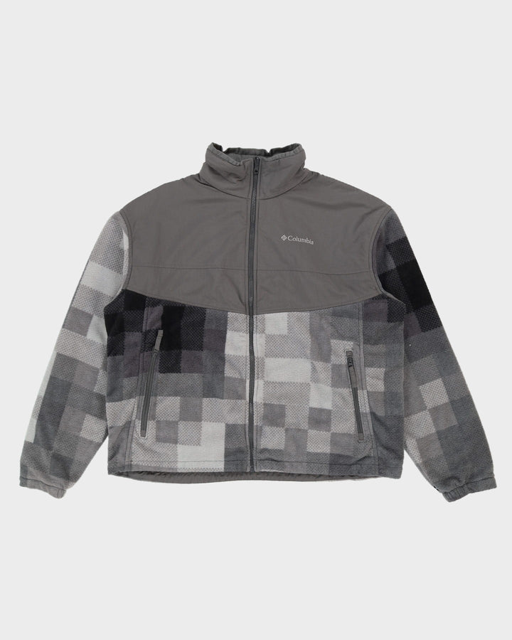 Columbia Grey Check Full Zip Fleece - XL