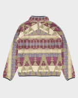 Burton Beige / Purple Quarter-Button Patterned Fleece - XL